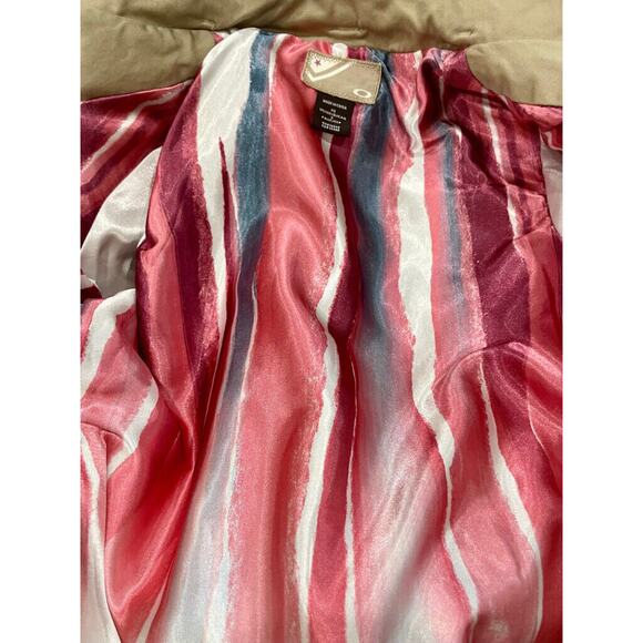 Y2K OAKLEY TRENCH COAT KHAKI SZ XS PEA COAT MILITARY STYLE VERSATILE AESTHETIC - Picture 16 of 16